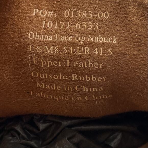 Olukai Shoes Ohana Lace Up Nubuck Leather Slip Ons Loafers Mens Size 8 Loafer - Picture 9 of 9